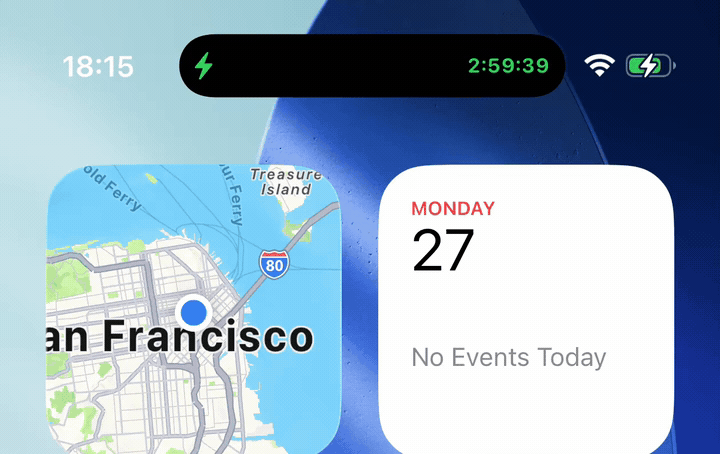 iPhone: Live Activity counting down to the cheapest block